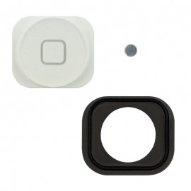 Bouton Home + pastille + spacer (BLANC) - iPhone 5 / 5C 